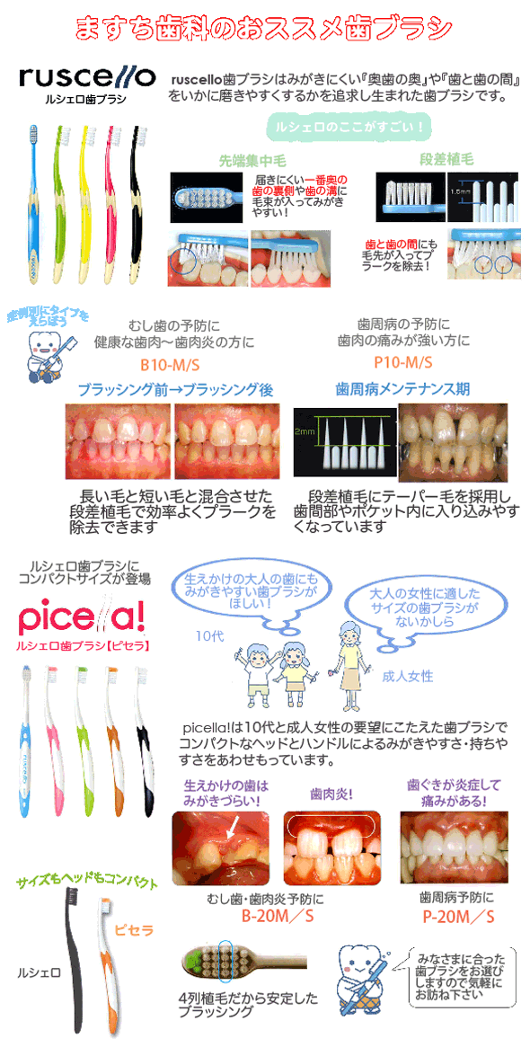 ますち歯科のおススメ歯ブラシ