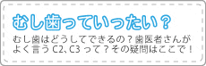 むし歯っていったい？